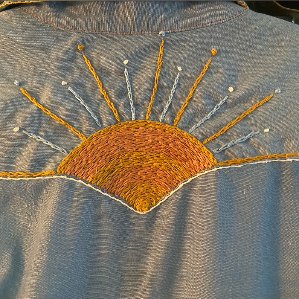 Big Mac Vintage embroidered chambray shirt